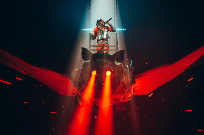 Rema's entry during his 02 Arena performance had people talking [Joseph Okpako/WireImage]