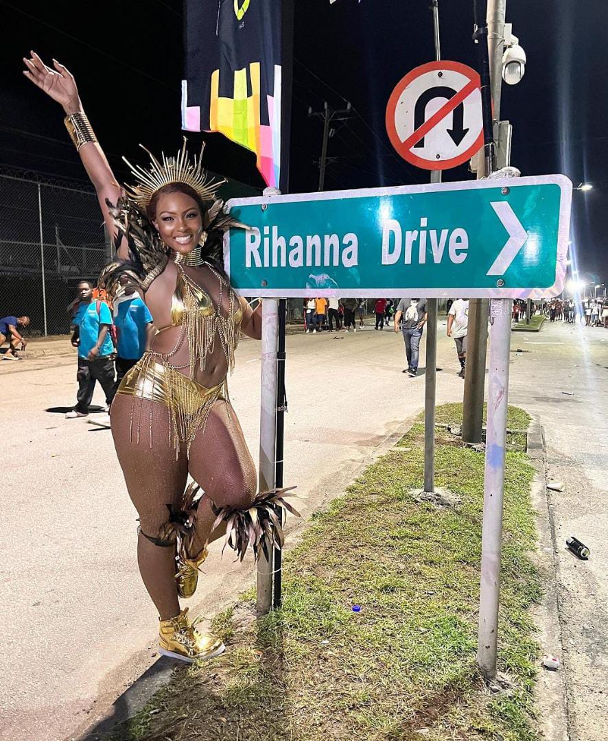 Osas standing on Fenty drive