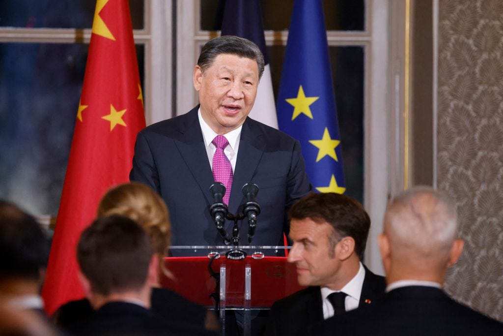 China's President Xi Jinping addresses European leaders in Paris in 2024.Ludovic MARIN / POOL / AFP
