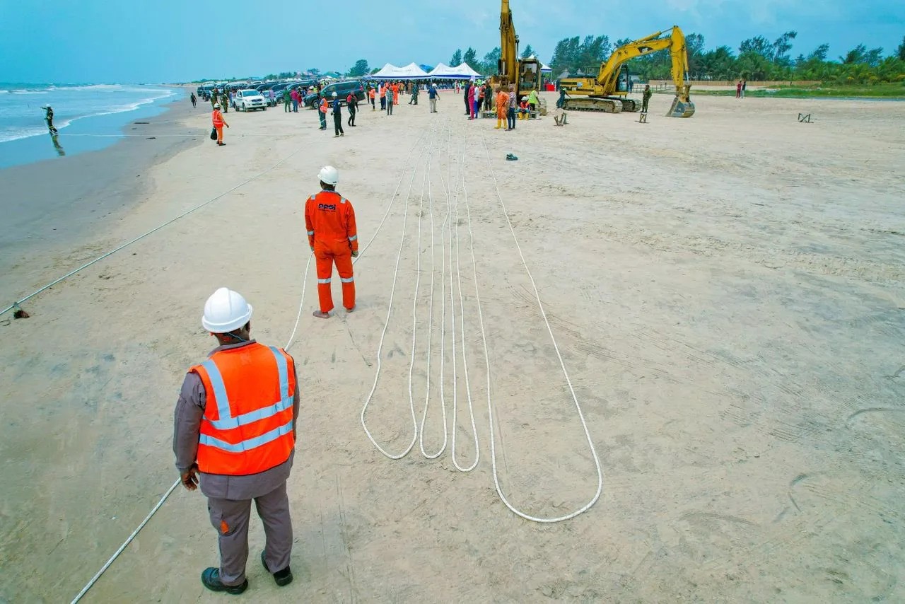2Africa deep-sea cable at Ibeno, Akwa Ibom state