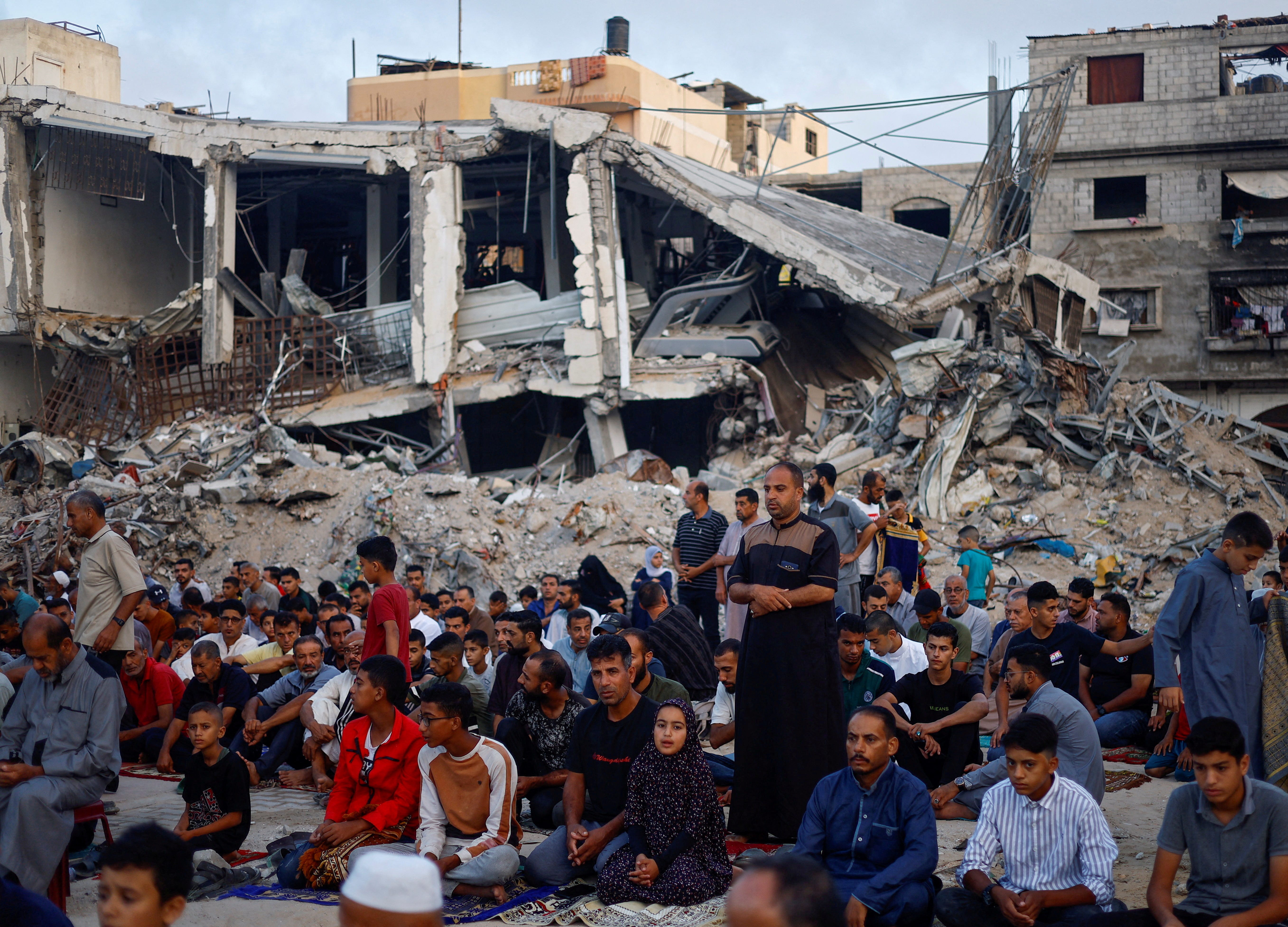 Palestinians in Khan Younis, Gaza.Mohammed Salem/ Reuters