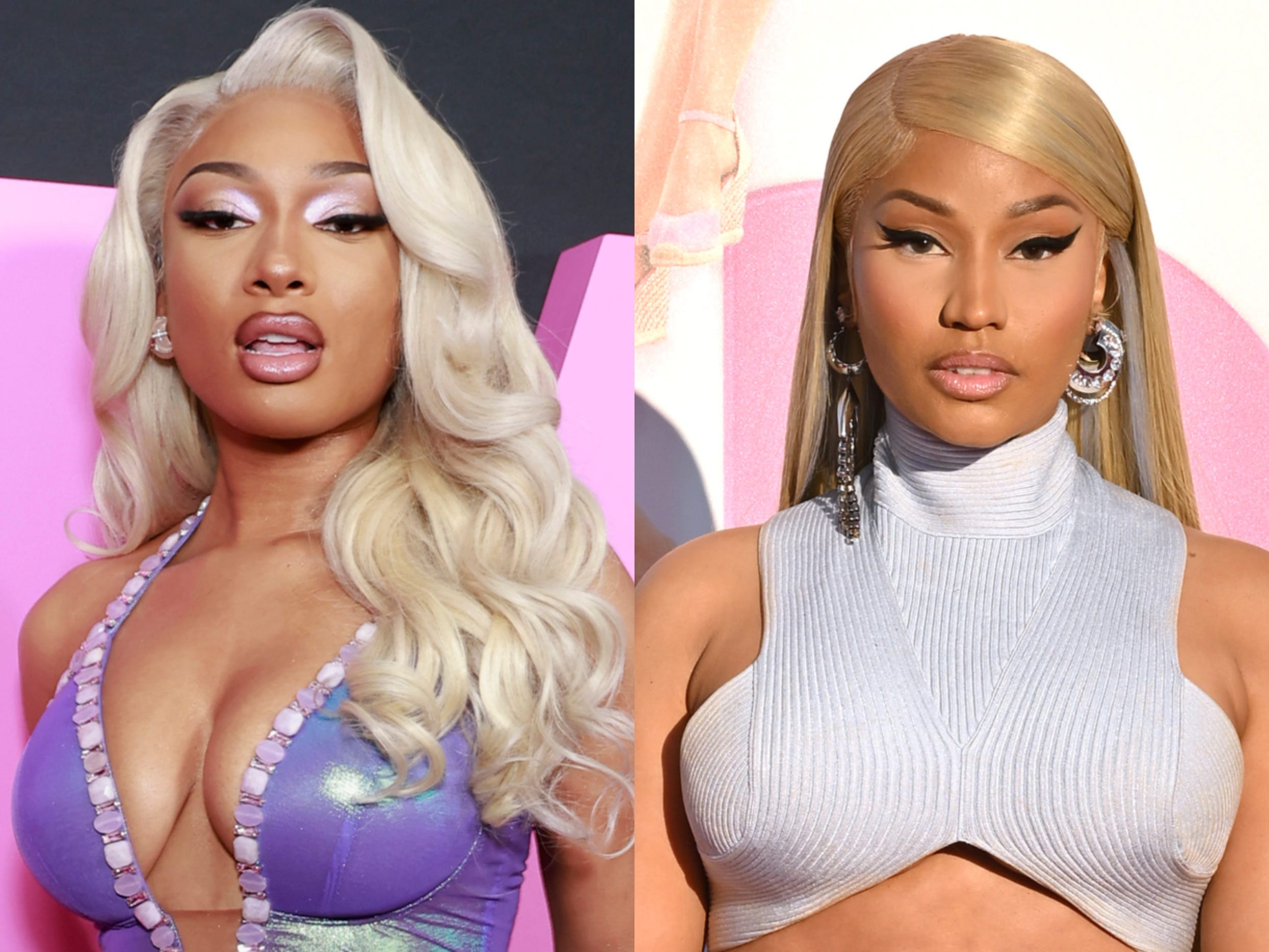 Megan Thee Stallion and Nicki Minaj. Axelle/Bauer-Griffin/Jason Mendez/Getty Images