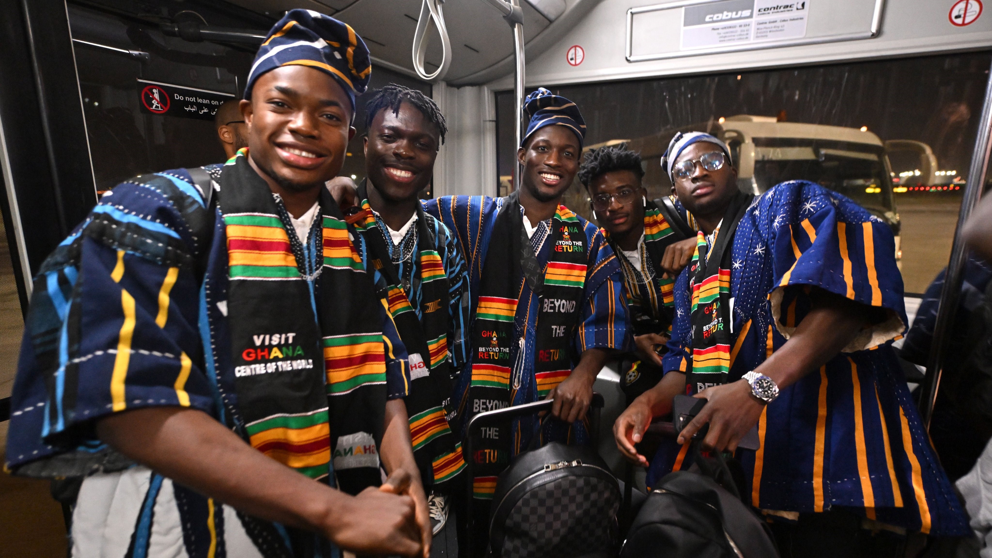 World Cup: Ghana Black Stars arrive in Qatar in stunning fugu outfits