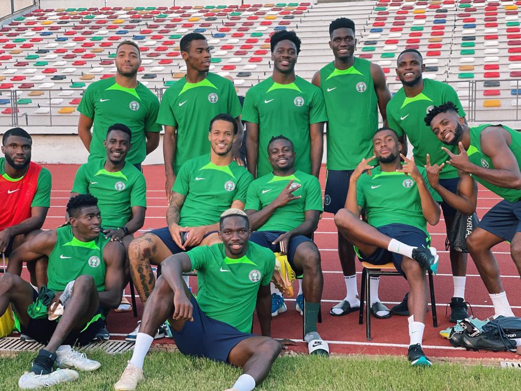 Super Eagles in training session for Algeria game