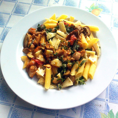 Gyors vargányás penne