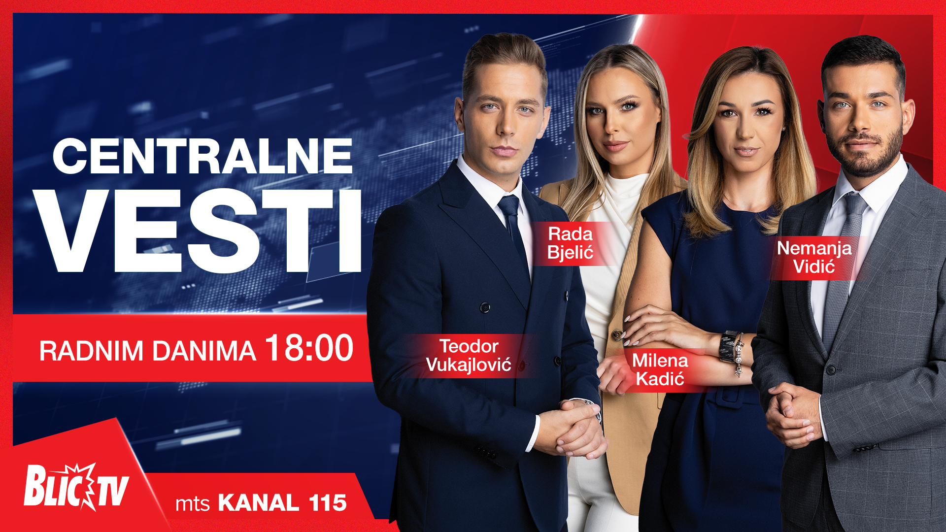 Kreću centralne vesti Blic TV: Svakog radnog dana od 18 sati saznajte  najvažnije informacije iz zemlje i sveta