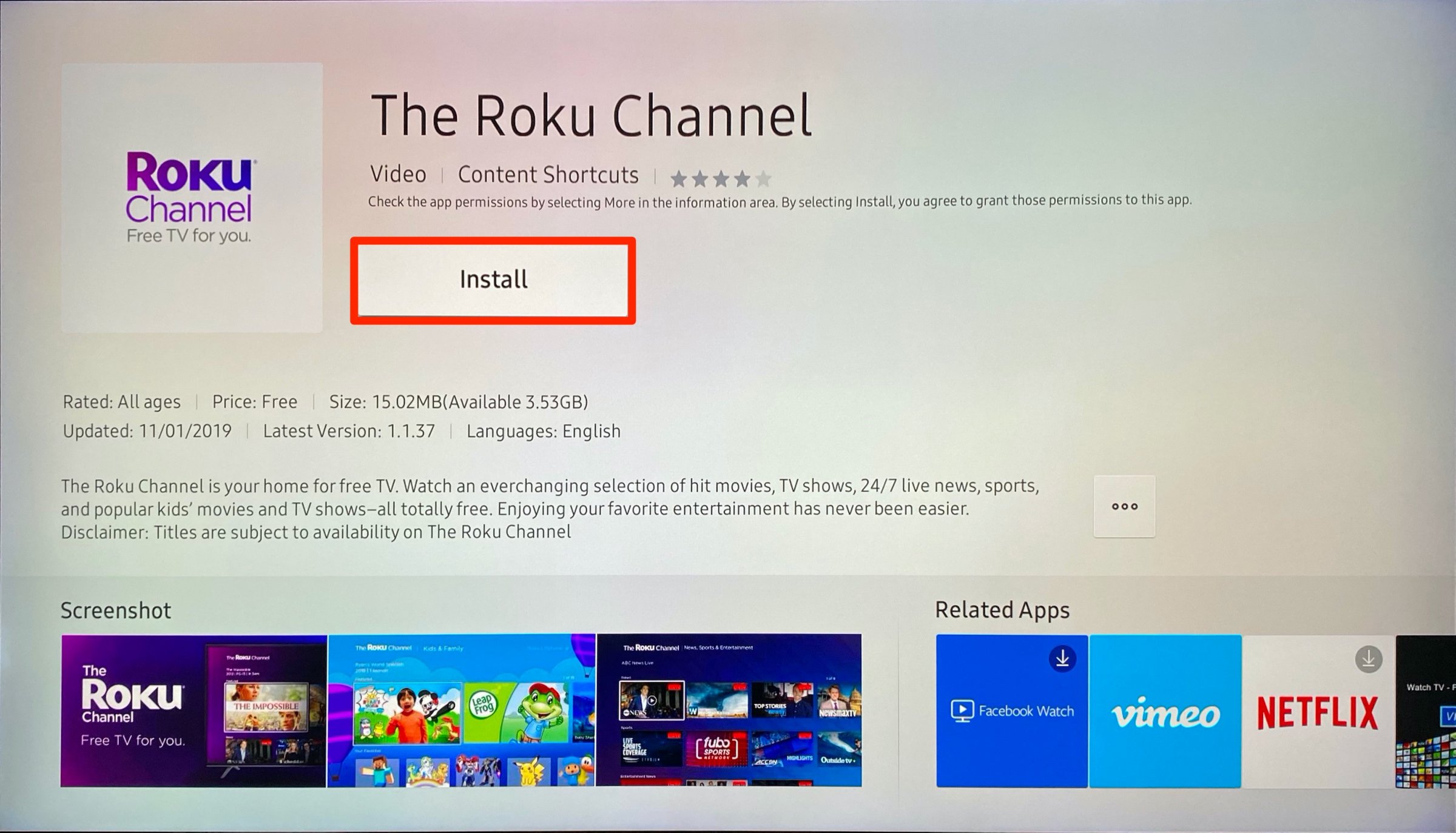 How to download The Roku Channel app on your Samsung Smart TV, and