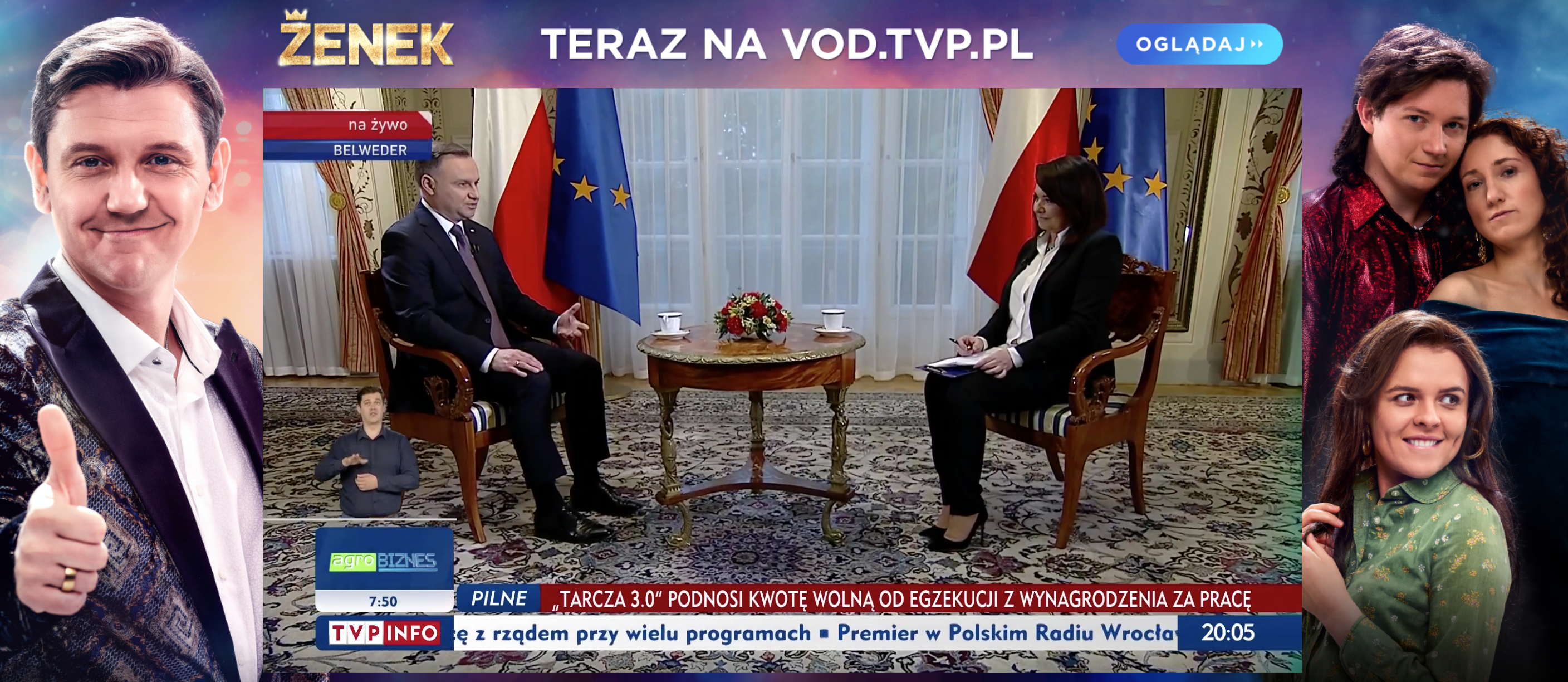 Wywiad Danuty Holeckiej z Andrzejem Dudą w TVP Info