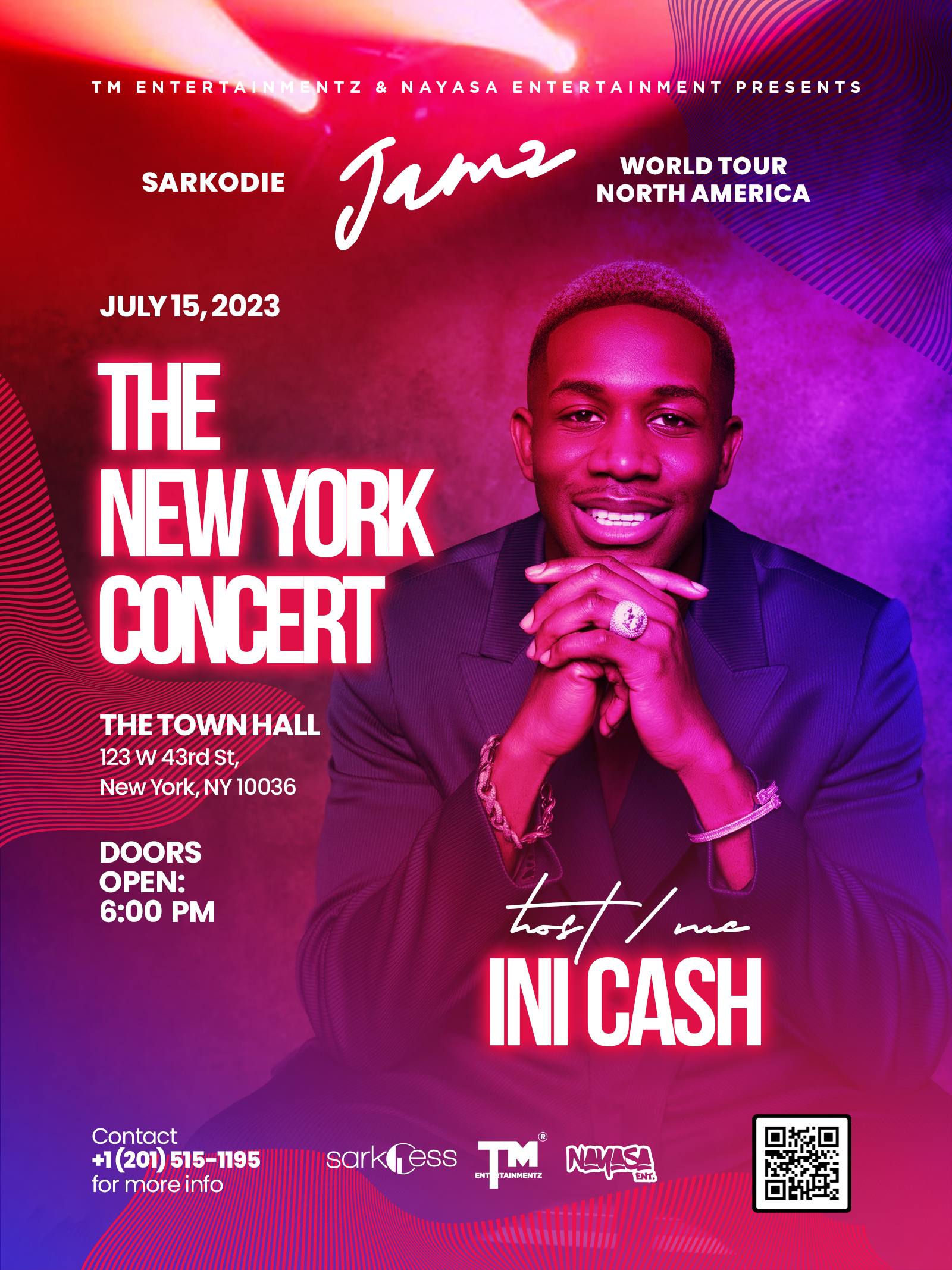 Kwasi Beast and Ini Cash announced as hosts for Sarkodie\'s New York Jamz World Tour