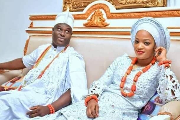 The Ooni and his third wife Morenike Naomi Oluwaseyi