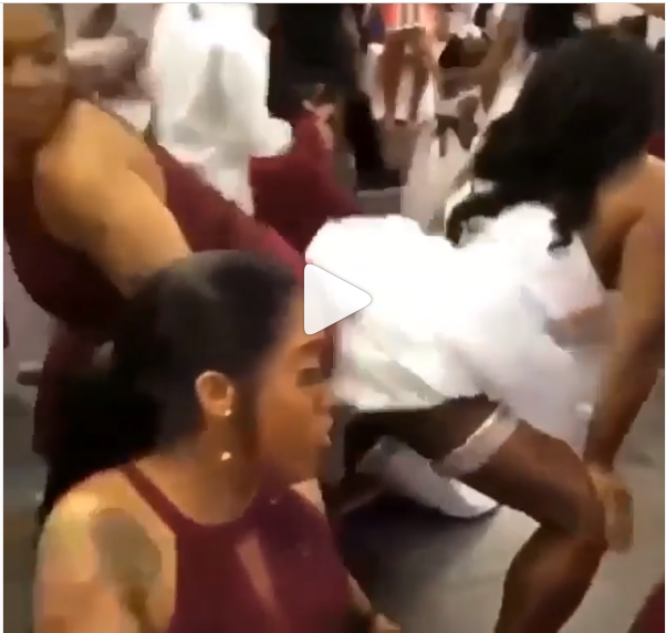 Overexcited Bride Displays Her Underwear In A Crazy Twerking At