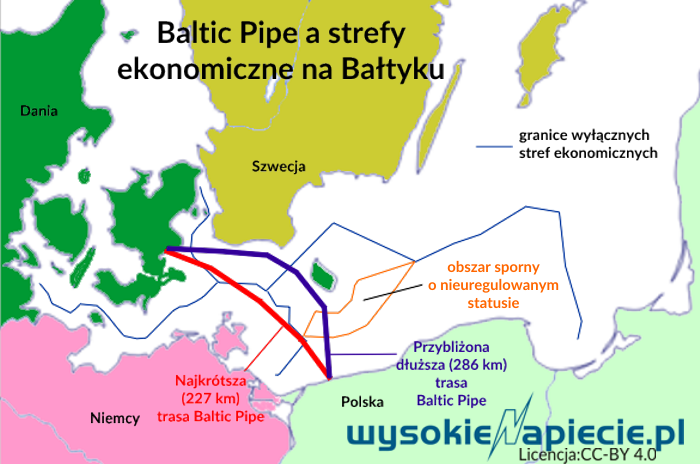 mapa polska dania Jak Polska i Dania rozwiążą spór o kawałek morza, pod którym ma 