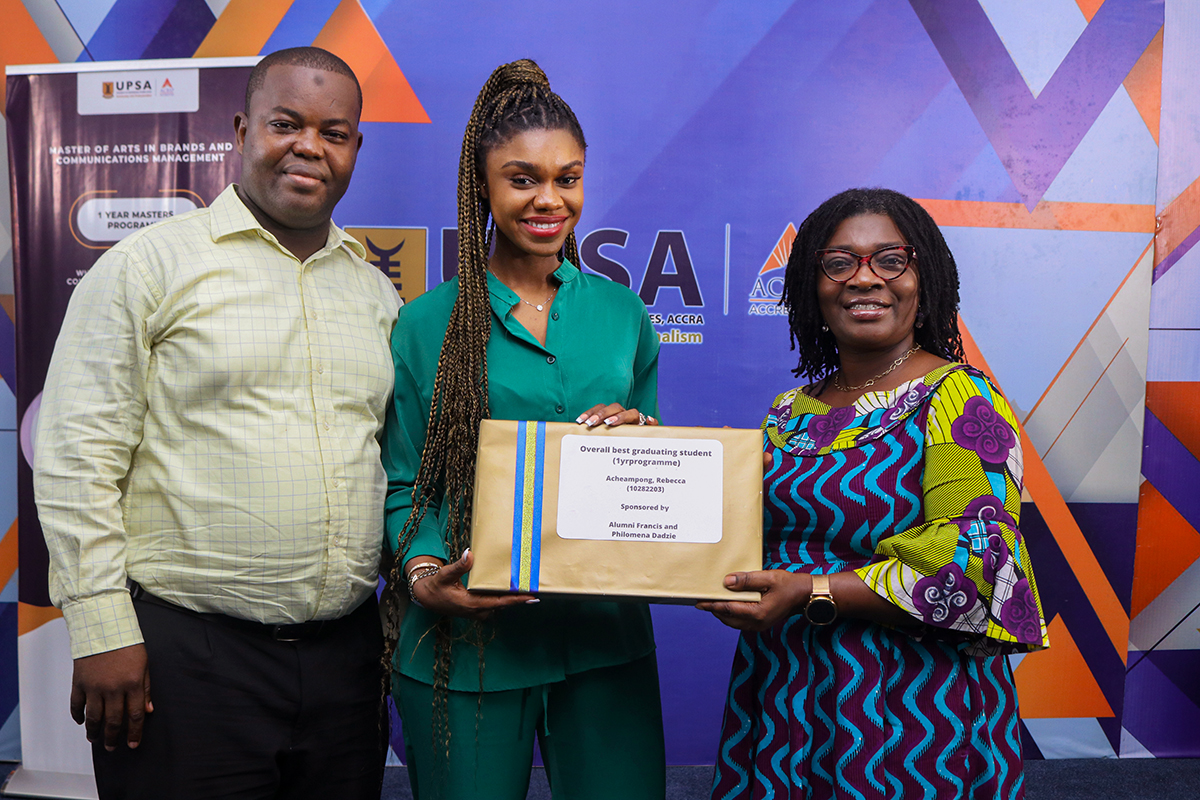 Rebecca Acheampong receives recognition from UPSA Graduate School