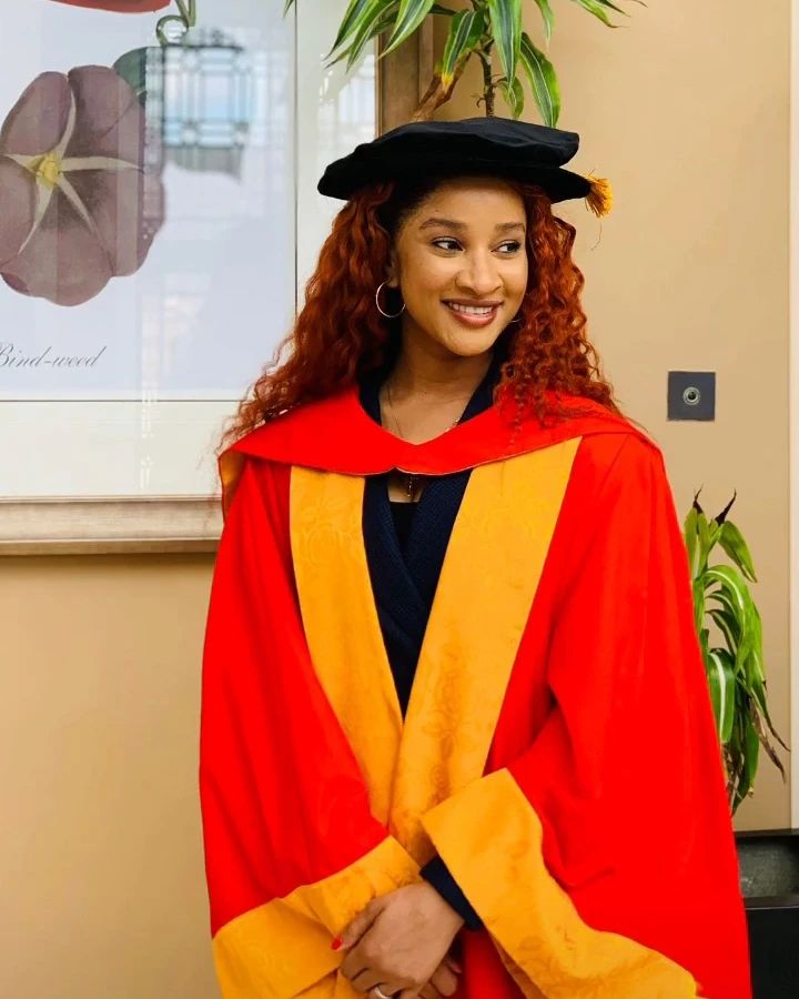 Nollywood actress Adesua Etomi bagged her degree in September 2022 [Legit]