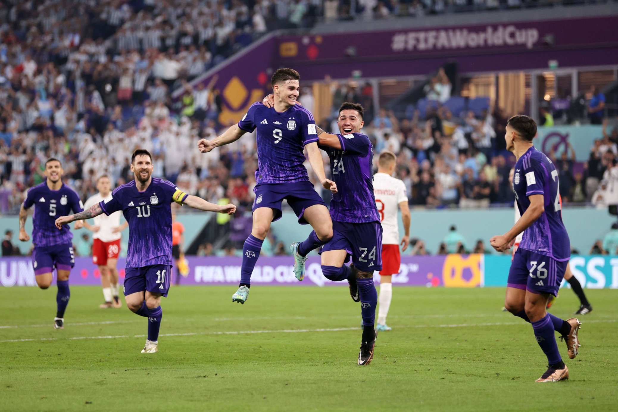 Julian Alvarez doubled Argentina's lead in the second half