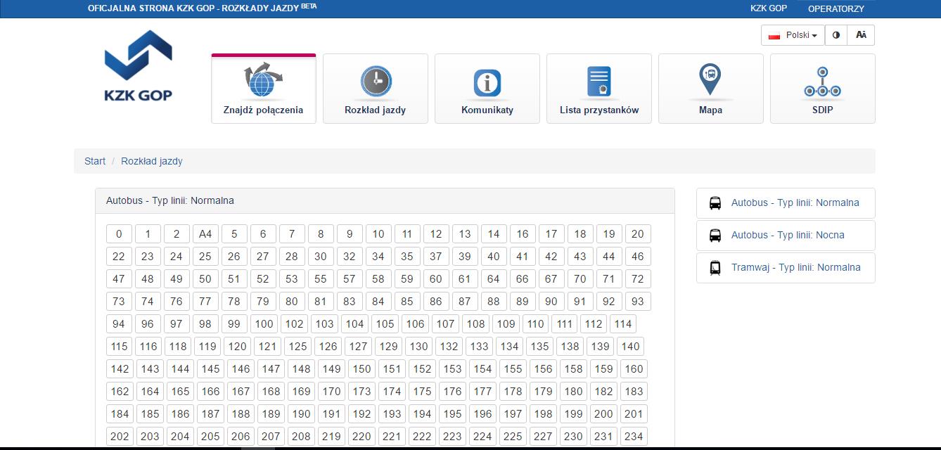 Nowa Strona Z Rozkladem Jazdy Kzk Gop