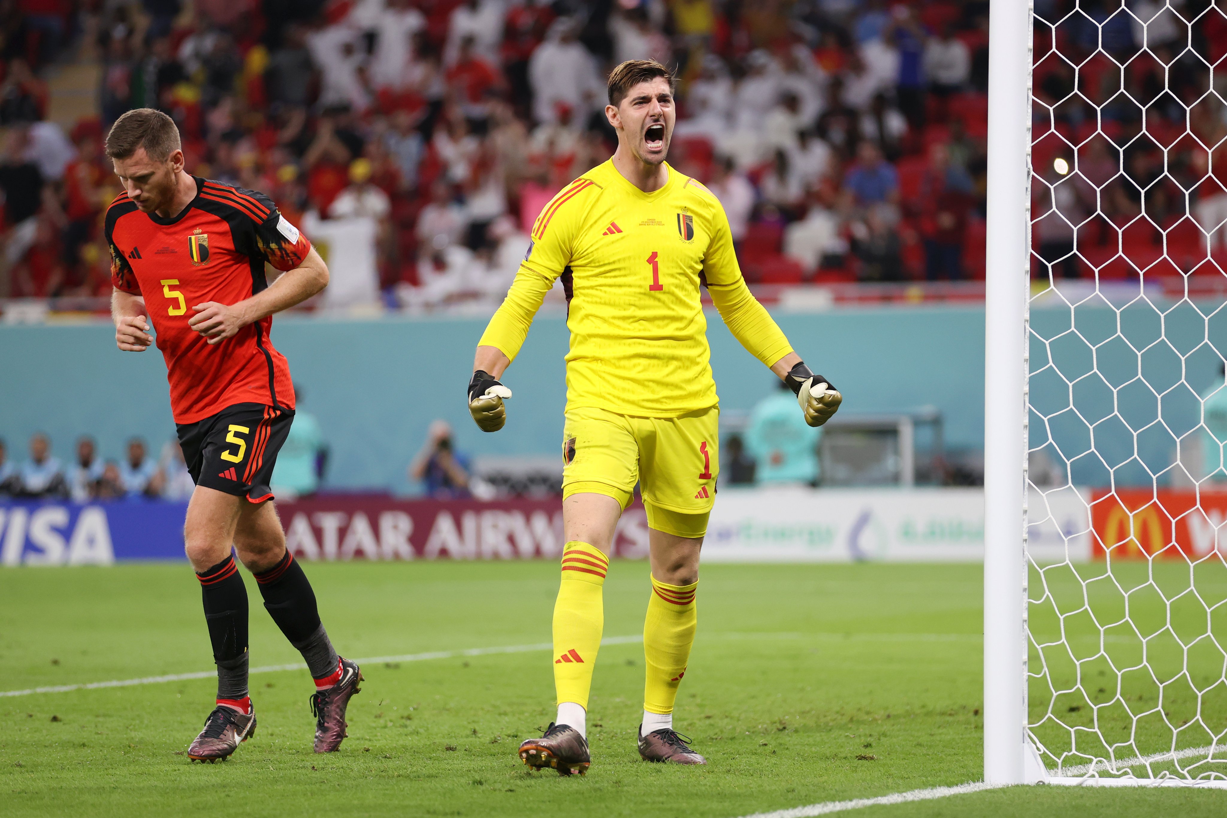 Courtois saved a penalty from Alphonso Davies as Belgium beat Canada