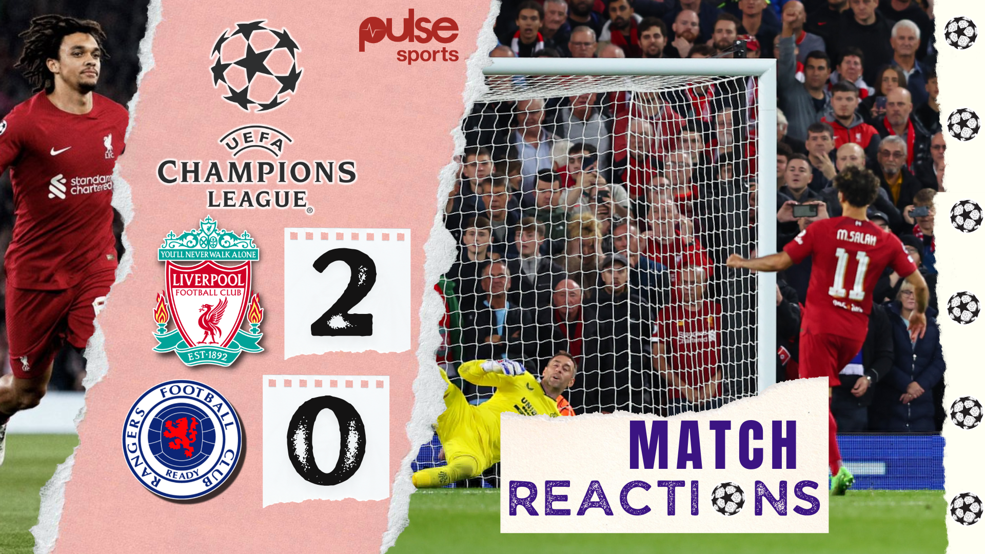 UCL: Liverpool Rangers (Full time reactions)