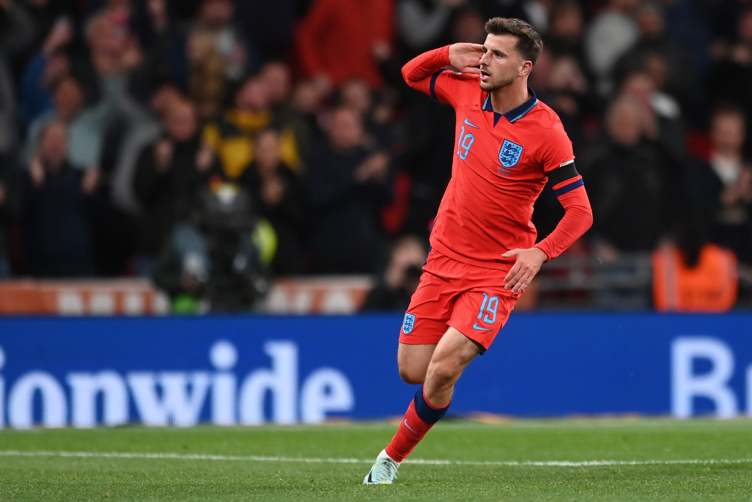 Mason Mount levelled matters for England in the second half against Germany