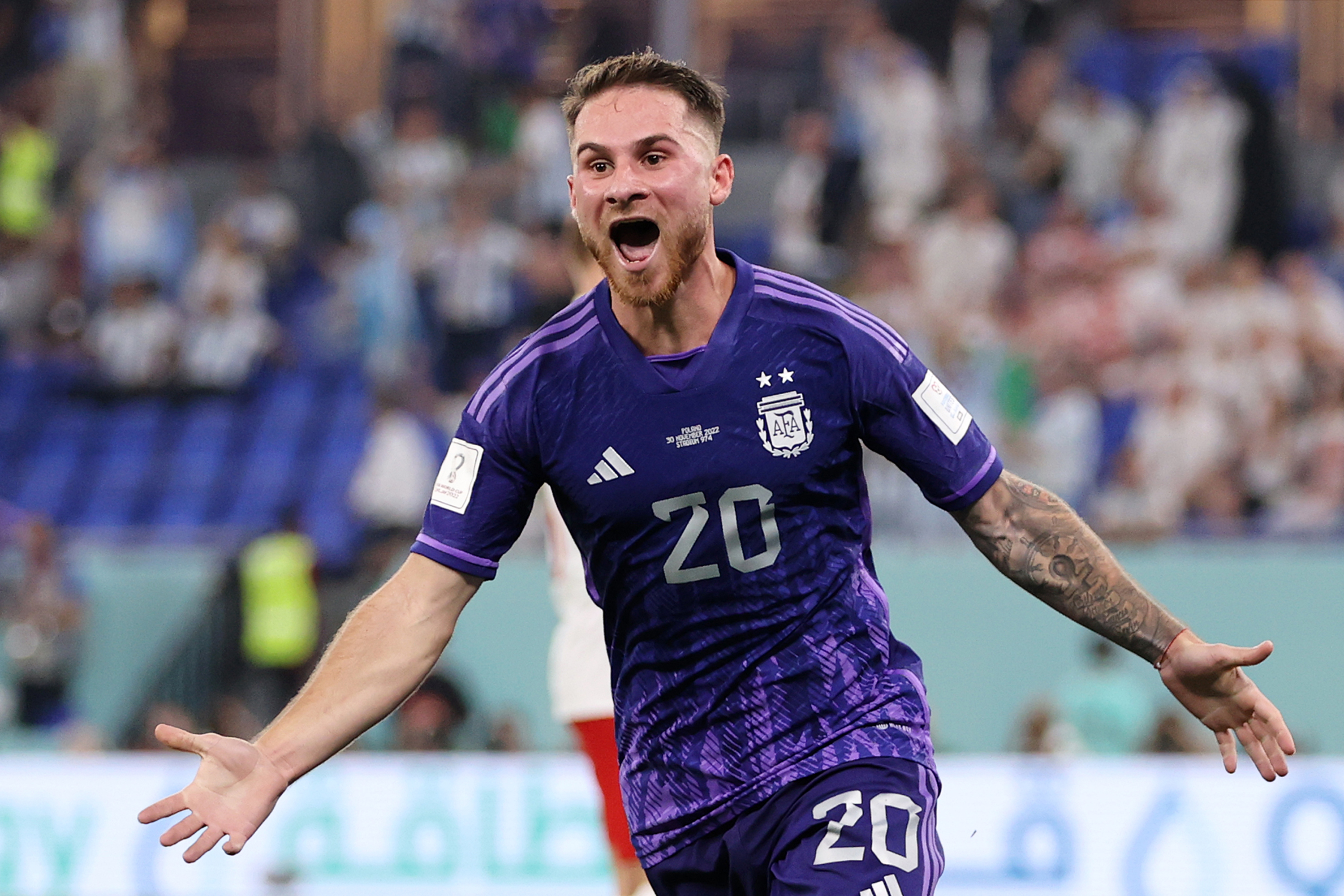 Alexis Mac Allister opened the scoring for Argentina against Poland in the second half