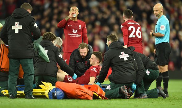 Diogo Jota suffered an injury in Liverpool's 1-0 win over Premier League rivals Manchester City