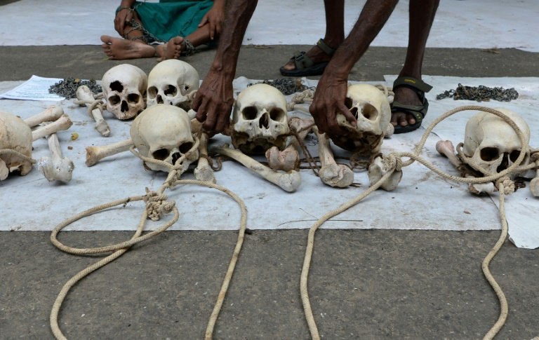 Man wraps 8 human skulls, fresh human flesh in garri sack for herbalist