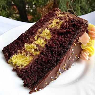 Kakaós torta piskótacsigával