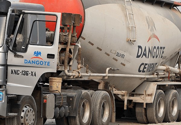 Dangote cement trucks