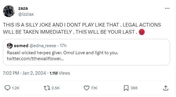 L.A.X's response [X/izzlax]