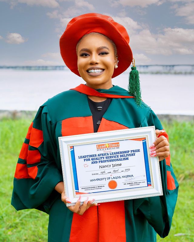 Nancy Isime is also a doctor of Arts