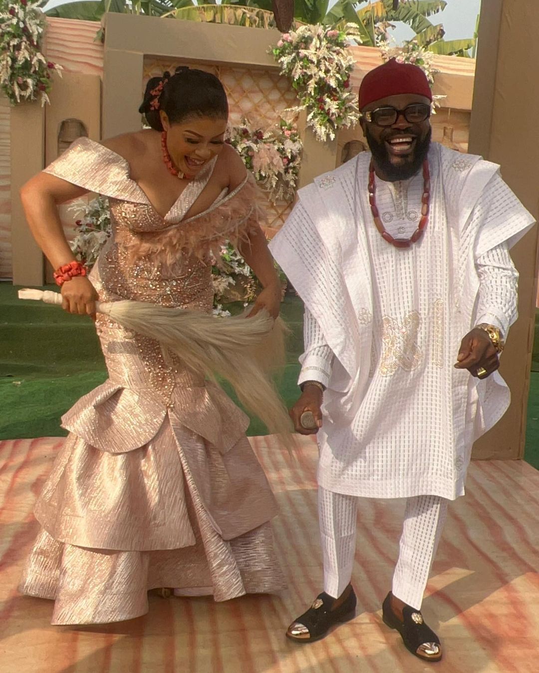 Here's your first look at Nkiru Sylvanus’ star-studded traditional marriage 