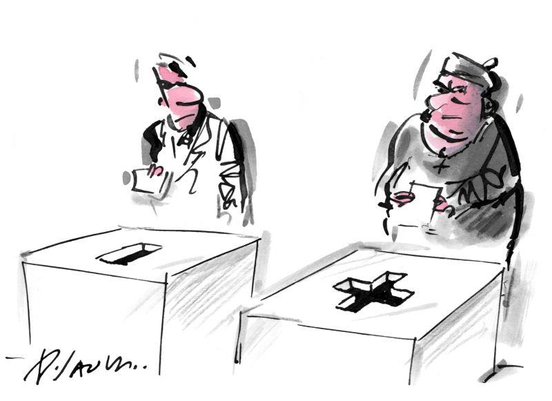 Henryk Sawka dla Newsweeka: Nad urną. Galeria Sawki na wybory ...