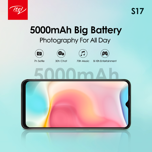 itel S17 has a 5000mAh big battery.