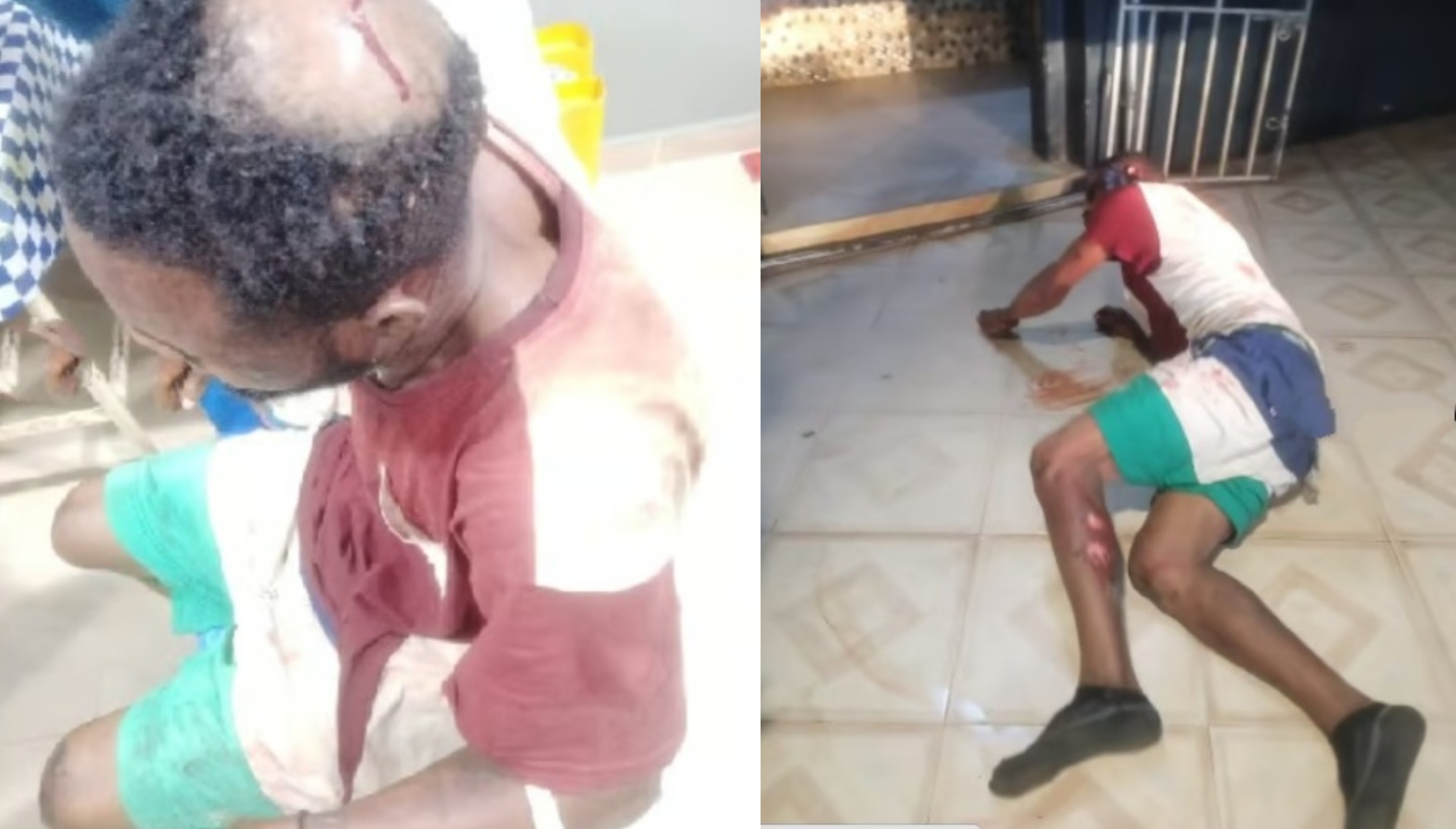 Angry civilians chase up notorious robbery gang and arrest the leader