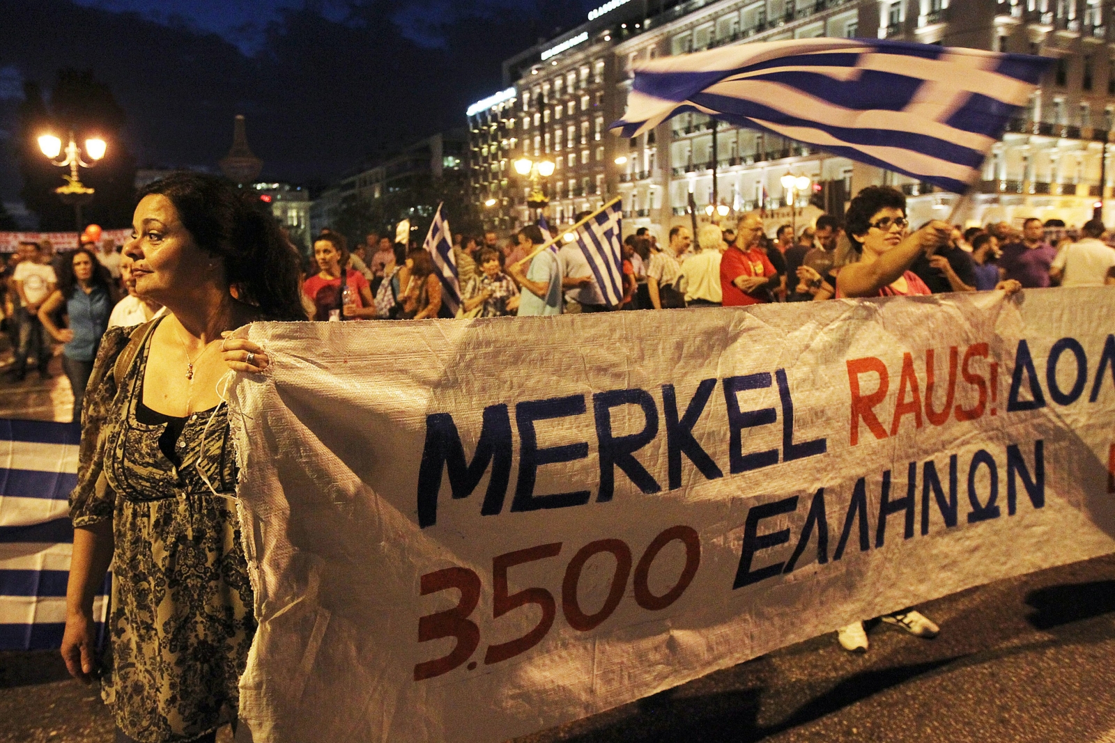 Protest w Grecji przeciwko wizycie angeli Merkel