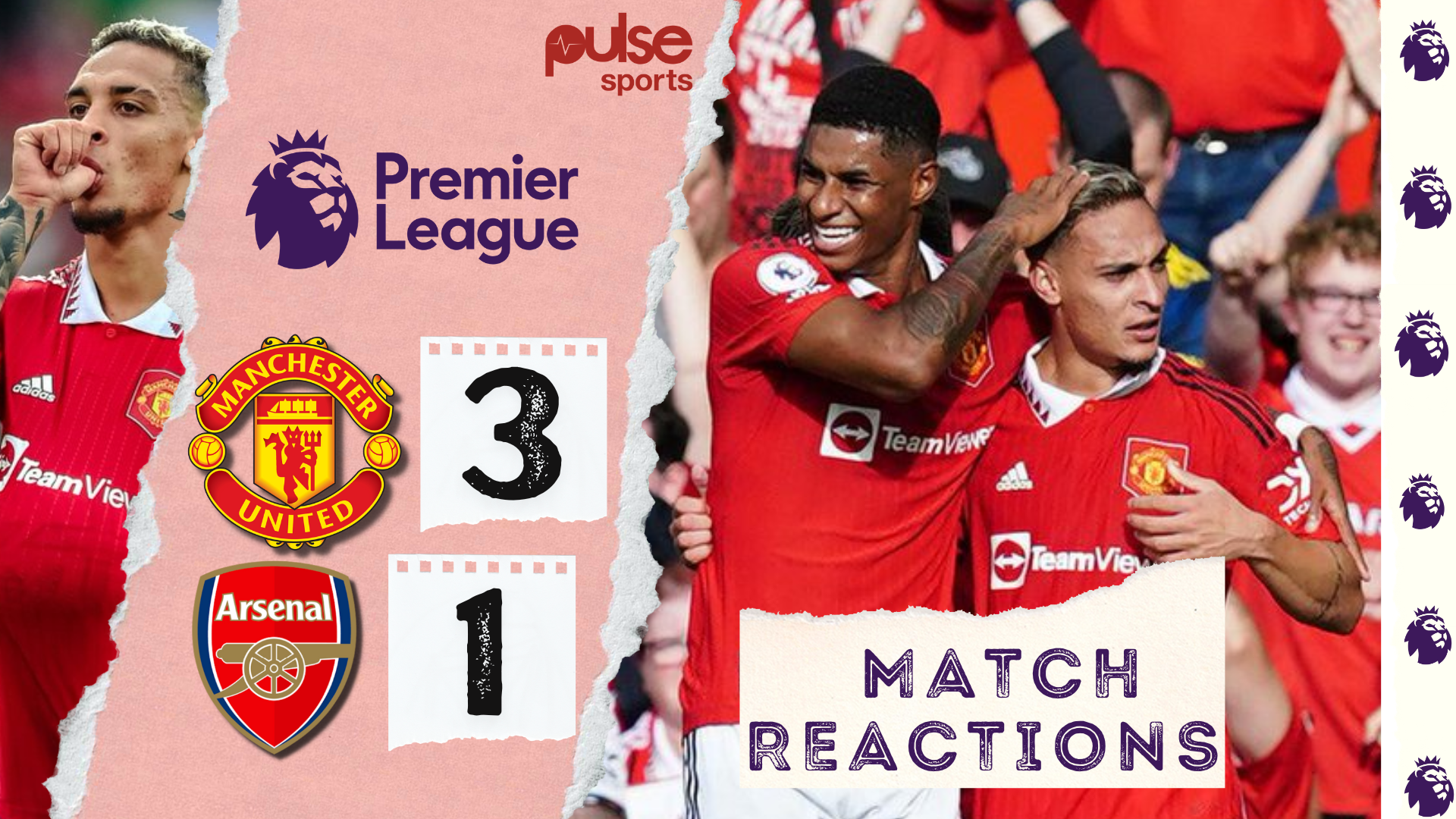 Social media reactions to Manchester United's 3-1 win over Arsenal on Sunday