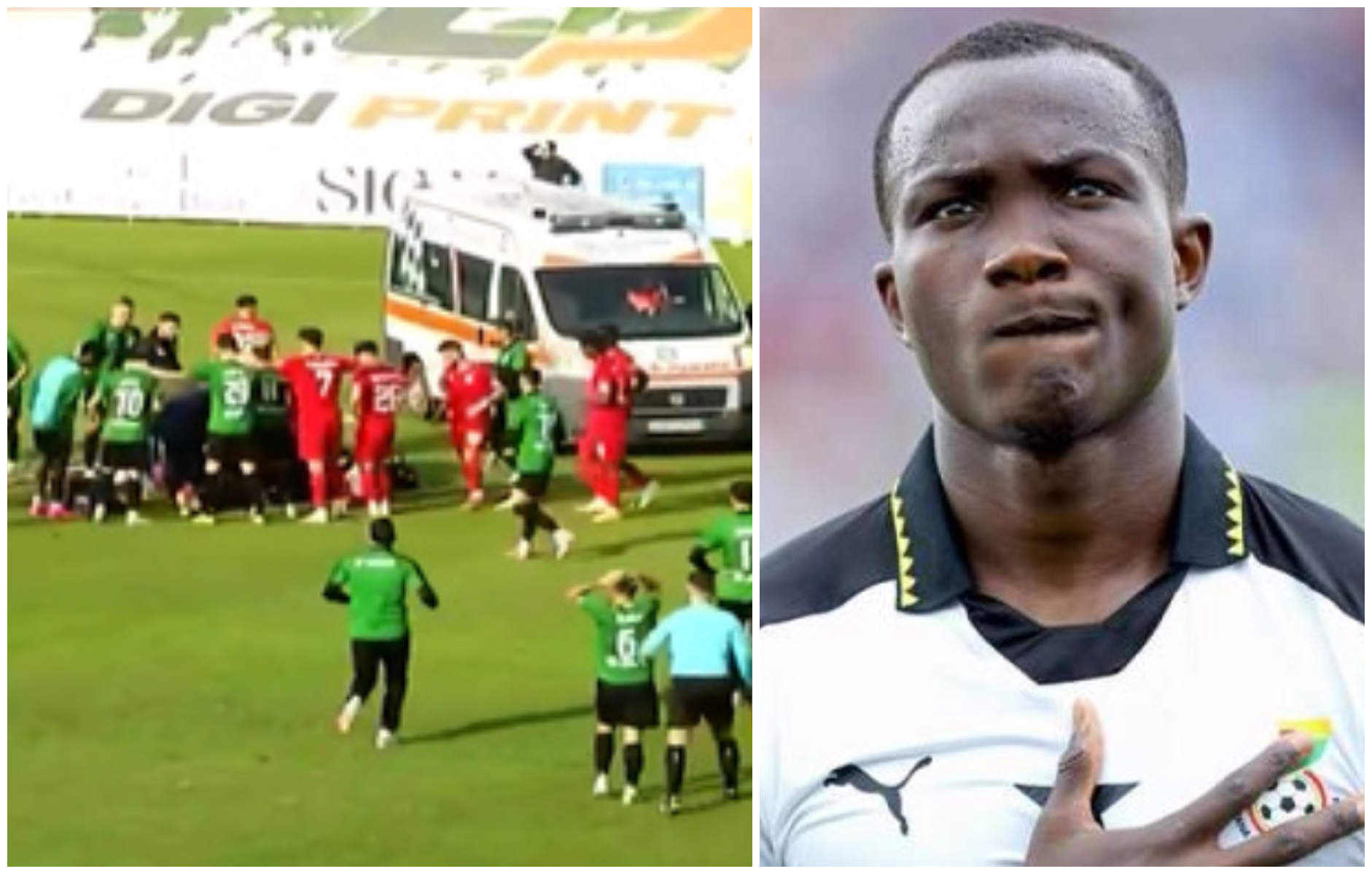 Ghanaian footballer Dwamena dies during match in Albania