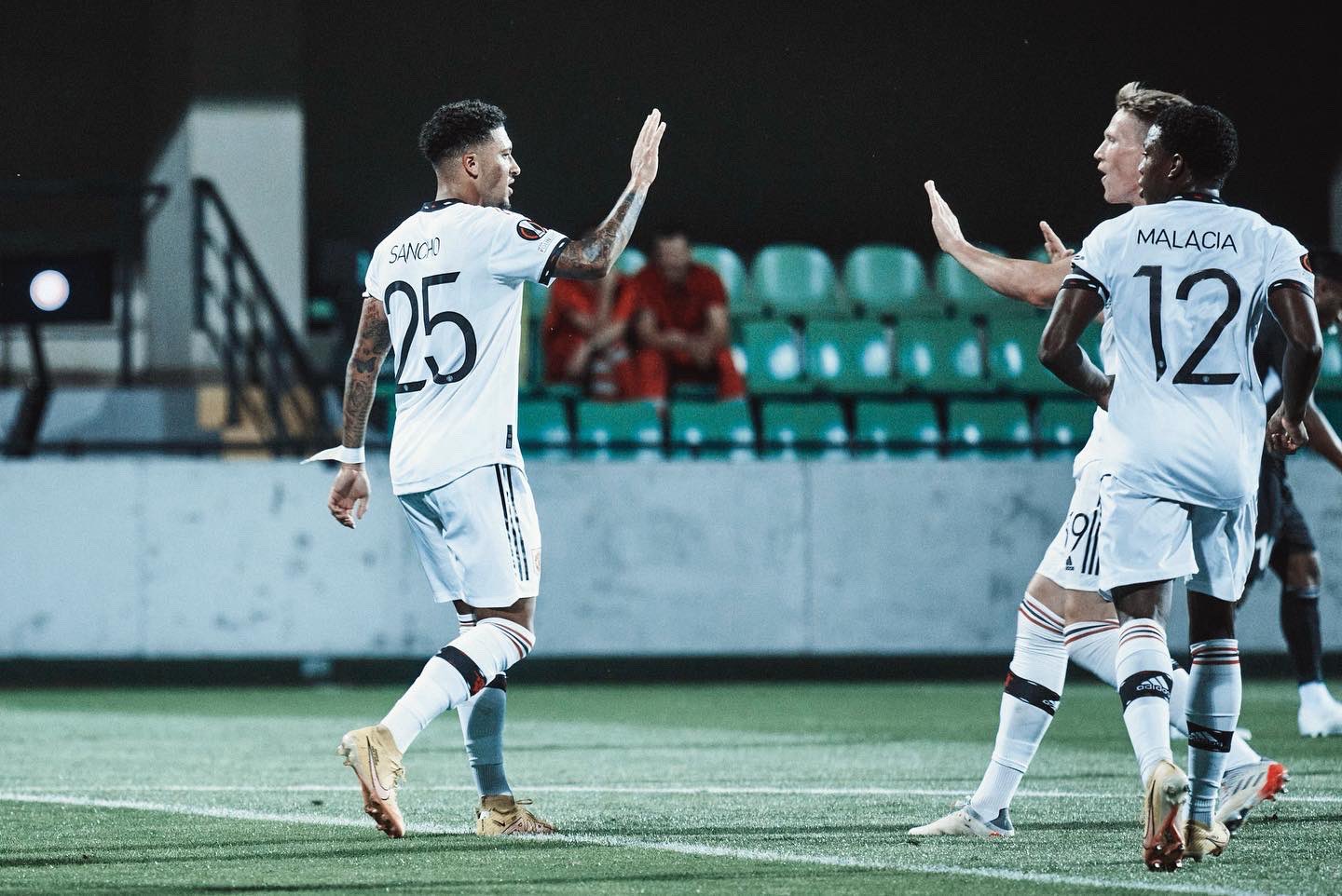 Sancho scored his third of the season (in eight games) for Manchester United at Sheriff Tiraspol with Ronaldo's penalty, completing a 2-0 win in Moldova.