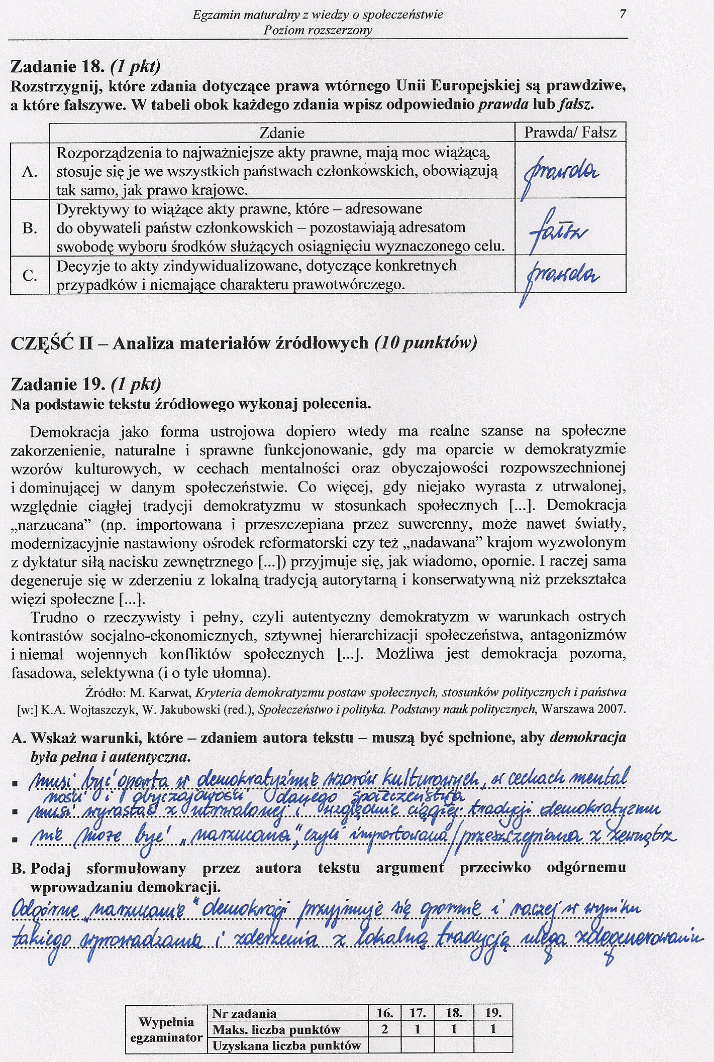 Notatki Z Wosu Zakres Rozszerzony Odpowiedzi do matury z WOS - poziom rozszerzony - Dziennik.pl