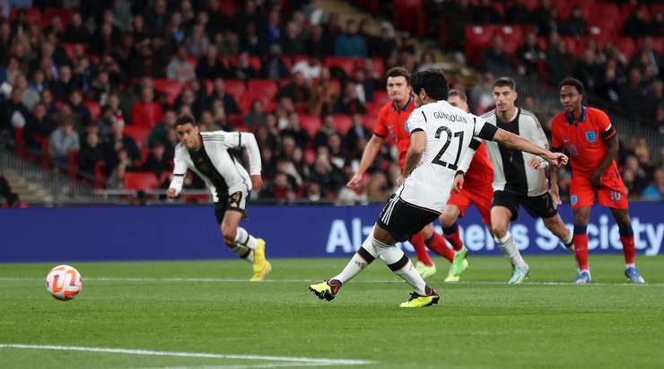 Gundogan opened the scoring for Germany against England in the Nations League