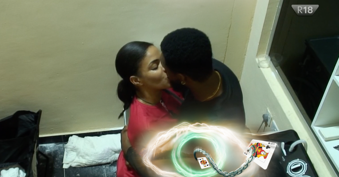 Adekunle and Venita shared their first kiss whille on 'BBNaija All Stars' in 2023 [Twitter/BBNaija]