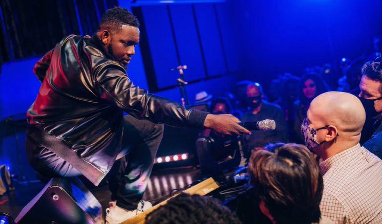 AY's crowd work leads him to a couple of uncomfortable punchlines on 'AY: Spotting the Difference' [Instagram/@aycomedian]