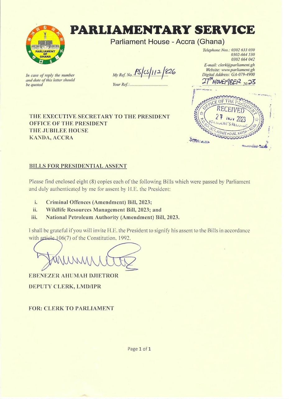 Akufo-Addo got witchcraft Bill just yesterday - Presidency clarifies: \'No law violated\'