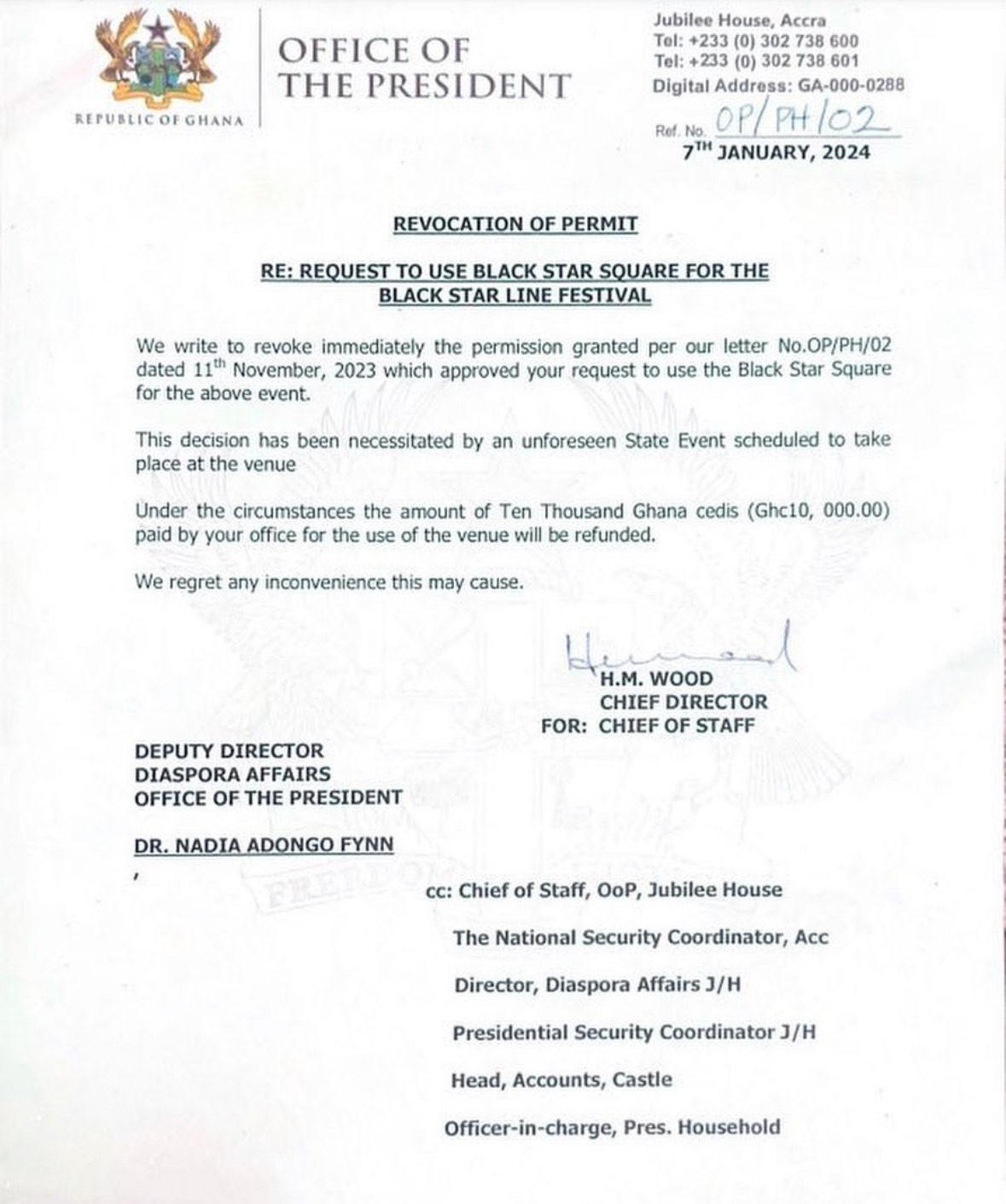 The New Africa Foundation releases statement addressing canceled Convention event at Black Stars Square