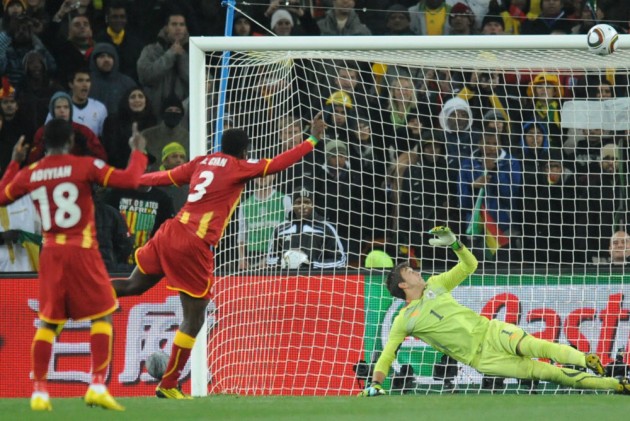 Asamoah Gyan miss against Uruguay