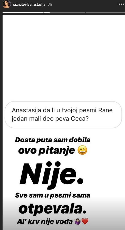 Anastasija rešila msiteriju nove pesme