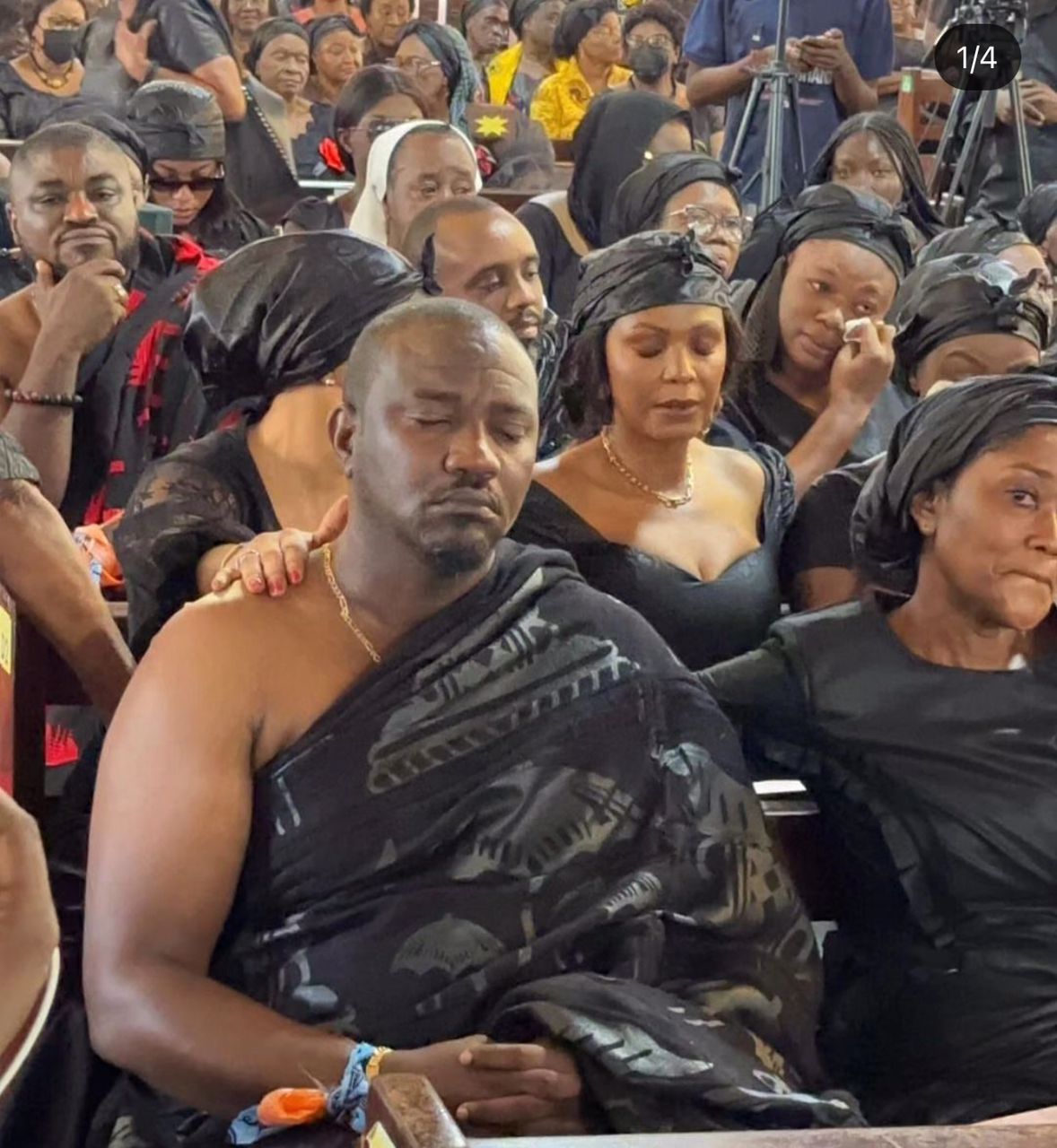 Mahama, notable NDC bigwigs mourn with John Dumelo