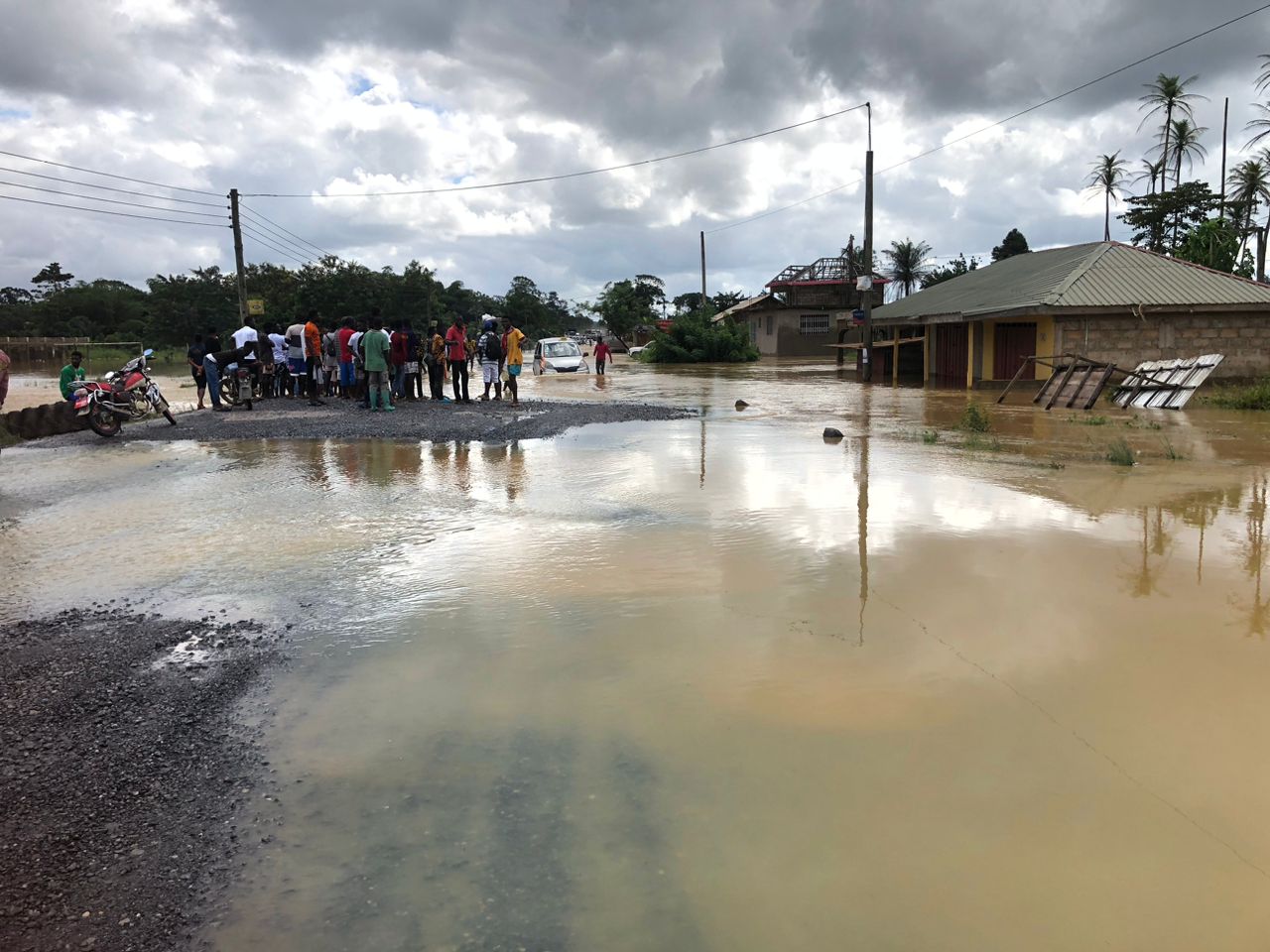 Residents cry due to flooding at Tarkwa Nsuaem