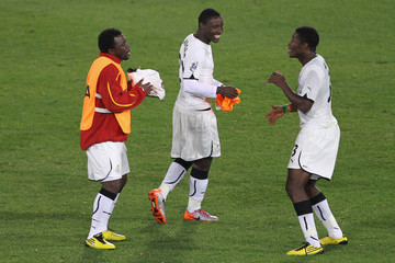 Asamoah Gyan and Kwadwo Asamoah