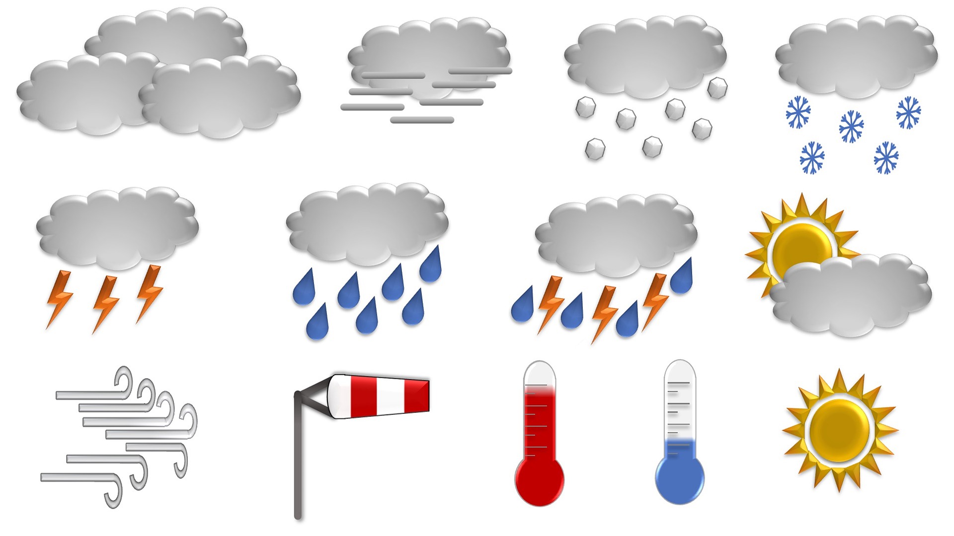 Погодные элементы. Значки погодных условий. Погода картинки для детей. Символы погоды. Погода картинки для презентации.